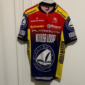 Killer Loop Plymouth Cycling Men's Short Sleeve Jersey - Red/Blue/Yellow